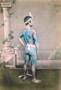 Novio japonés tatuado betto, Japón, 1882 de Felice Beato