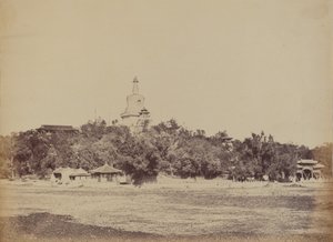 La Gran Pagoda en el Palacio de Invierno Imperial, Pekín, 29 de octubre de 1860 de Felice Beato