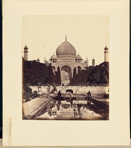 El Taj Mahal con las fuentes de Felice Beato