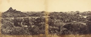 Vista del Palacio de Invierno Imperial, Pekín, mostrando la Colina Artificial, 29 de octubre de 1860, 1860