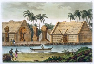 Tumba de Tamahamah en Kaiakakooa, Islas Sandwich, c. 1820-1839 de Felice Campi