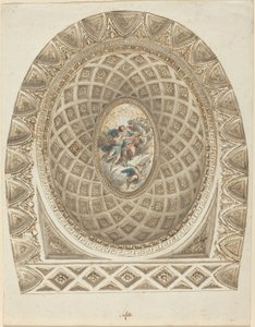 Una Cúpula Artesonada con Apolo y Faetón de Felice Giani