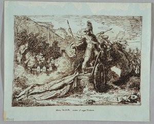 Aquiles arrastra el cuerpo de Héctor de Felice Giani