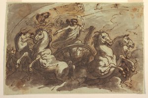 Apolo conduciendo el carro del sol, para la Sala de Apolo y Diana, Palazzo Bianchetti, Bolonia