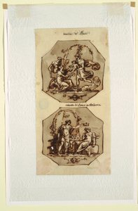 Nacimiento de Baco; Banquete de Baco y Ariadna de Felice Giani