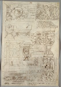 Estudio decorativo; (detalle) de Felice Giani