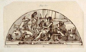 Diseño para una Luneta con Alegoría de la Poesía
