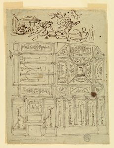 Dibujo, Atalanta e Hipómenes, hacia 1800 de Felice Giani