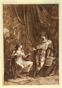 Dibujo, Cleopatra suplicando a O, ca. 1820 de Felice Giani
