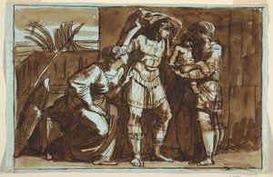 Dibujo, Despedida de Héctor de Andrómaca, s.f. de Felice Giani