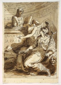 Dibujo, Monumento para una Accademia della Pace, 1810-20 de Felice Giani