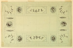 Dibujo, Palacio Quirinal, Roma;, 1812 de Felice Giani