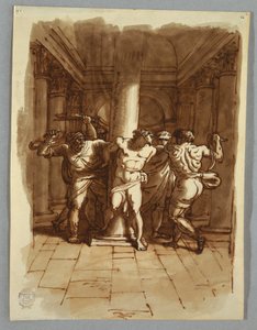Dibujo, página de cuaderno de bocetos de Felice Giani