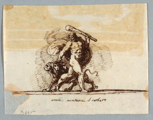 Hércules y Cerbero de Felice Giani