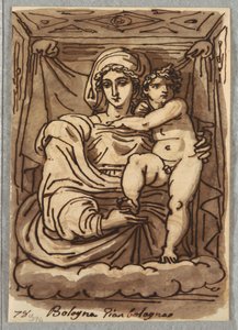 Madonna y el Niño de Felice Giani