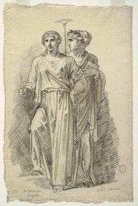 Melpómene, Musa de la Tragedia y Clío, Musa de la Historia
