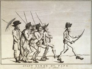 Soldados del Papa antes de la batalla de Faenza de Felice Giani