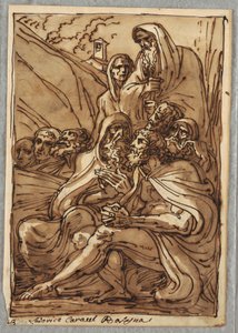 San Antonio y los ermitaños, Estudio después de Lodovico Carracci de Felice Giani