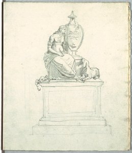 Estudio de un monumento funerario y estudio de un friso de Felice Giani