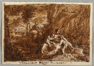La Huida a Egipto, Después de Domenichino de Felice Giani