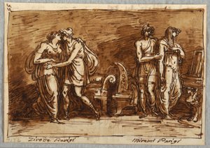 El amor de Helena y París de Felice Giani