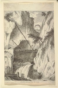 El Barranco de Bellano, cerca del Lago Como de Felice Giani