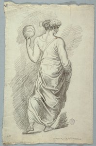 Urania, musa de la astronomía de Felice Giani