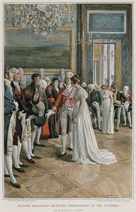 Madame Bonaparte recibiendo embajadores en las Tullerías de Felicien baron de Myrbach Rheinfeld