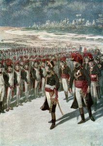 Napoleón revisando las tropas en Boulogne