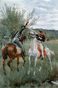 Príncipe Luis de Prusia y Sargento Guindey de Felicien baron de Myrbach Rheinfeld
