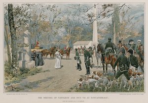 El encuentro de Napoleón y Pío VII en Fontainebleau de Felicien baron de Myrbach Rheinfeld