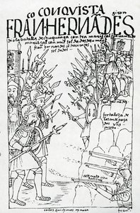 Las fuerzas rebeldes de Francisco Hernández Girón derrotan a los hombres del rey en la Batalla de Chuquinga de Felipe Huaman Poma de Ayala