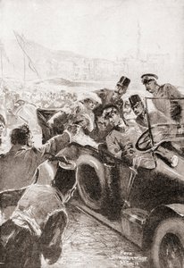 El asesinato de Francisco Fernando y su esposa, Sofía, duquesa de Hohenberg, 28 de junio de Felix (after) Schwormstadt