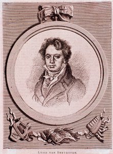 Retrato del compositor alemán Ludwig van Beethoven de Felix Auguste Clement