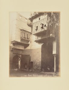 El Cairo - Patio de una casa árabe en el viejo Cairo de Félix Bonfils