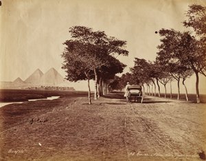 El Cairo. Callejón de las Pirámides de Félix Bonfils