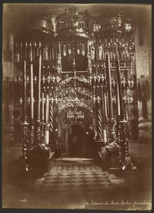Interior del Santo Sepulcro, Jerusalén de Félix Bonfils