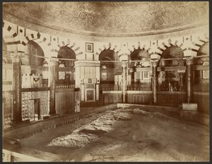 Interior, Cúpula de la Roca, Jerusalén de Félix Bonfils