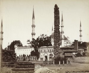 Mezquita de Amedieh y Obelisco en Constantinopla de Félix Bonfils