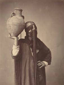 Transportista de agua en El Cairo, hacia 1870 (foto) de Félix Bonfils
