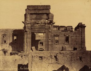 Restos del Templo del Sol en Palmira, Siria de Félix Bonfils