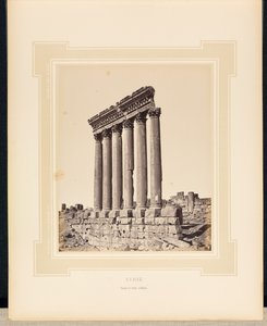 Siria: Templo del Sol en Baalbek de Félix Bonfils