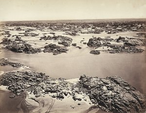 La primera catarata del Nilo, tomada en Phyloe, Egipto de Félix Bonfils