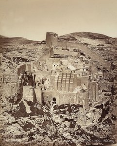 Vista del Convento de Mar Saba, en Israel de Félix Bonfils