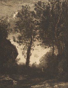Puesta de sol, 1858 de Felix Bracquemond