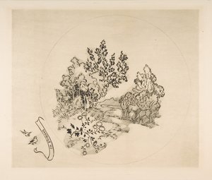 Decoración para un plato: Un arroyo, 1870 de Felix Bracquemond