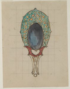 Diseño para un espejo de mano, c. 1900-1902 de Felix Bracquemond