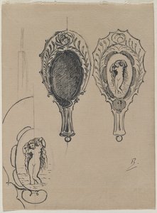 Diseño para un espejo de mano de Felix Bracquemond