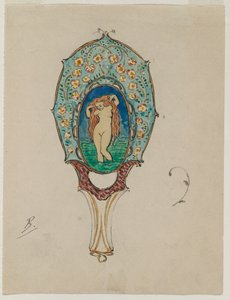 Diseño para un espejo de mano, c. 1900-1902