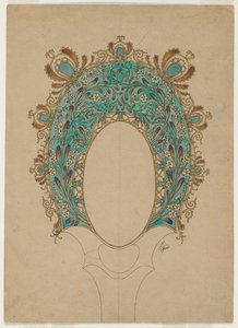 Diseños para un espejo de mano, c. 1900-1902 de Felix Bracquemond
